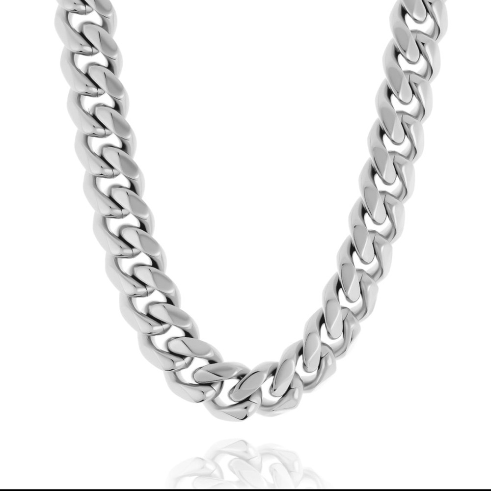 Hard Jewelry 12mm Heavy Cuban Chain, Size 16”